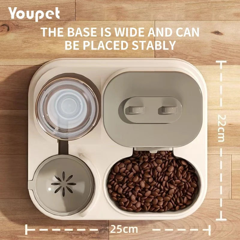 Automatic Feeder Dog Cat Food Bowl with Water Fountain Large Capacity Pet Food Storage Dispenser Container Puppy Pet Accessories